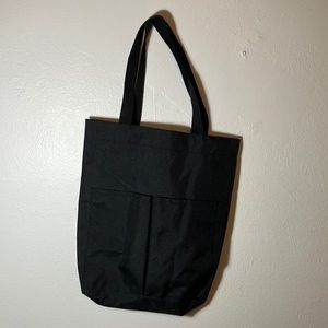 Black nylon muji tote bag